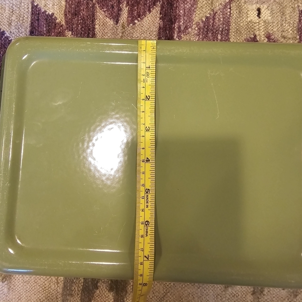 Catherineholm Enamelwear Large Baking Pan Green Lotus Leaf Mid Century - Picture 7 of 9